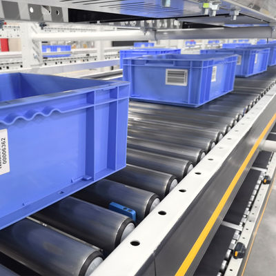 판지 상자 컨베이어 정렬 시스템 유연한 중력 롤러 컨베이어 시스템 물류 정렬 창고 보관 랙