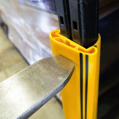 중용 팔레트 랙 보호기 창고 팔레트 랙 기둥 보호기 유연한 플라스틱 보호기 직립 보호기