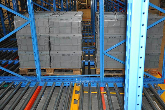 FIFO 중력식 파렛트 랙 고효율 ISO9001 인증